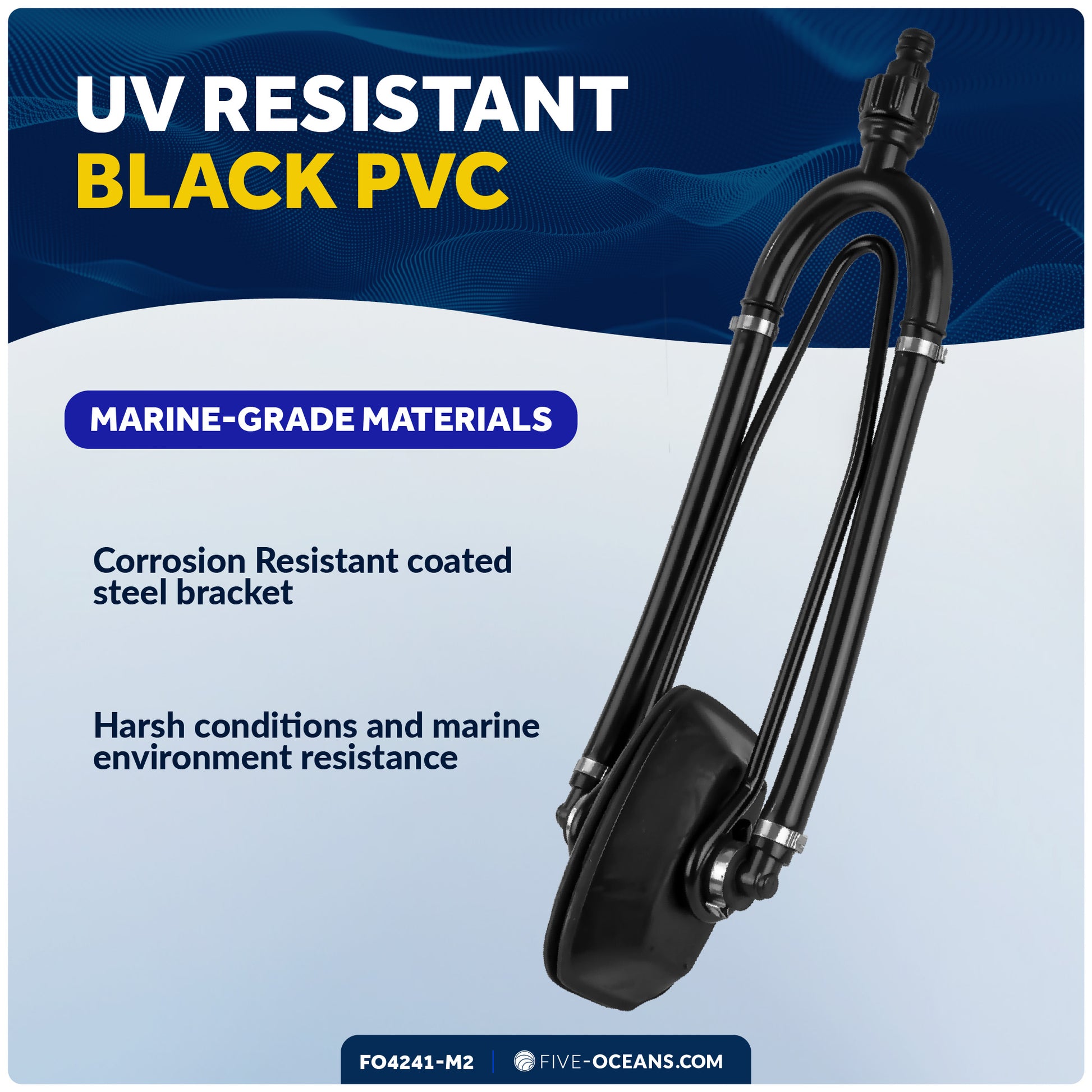 Dual Feed Muff Boat Motor Flusher, Rectangular Muffs - 2-Pack - FO4241-M2 - Five Oceans