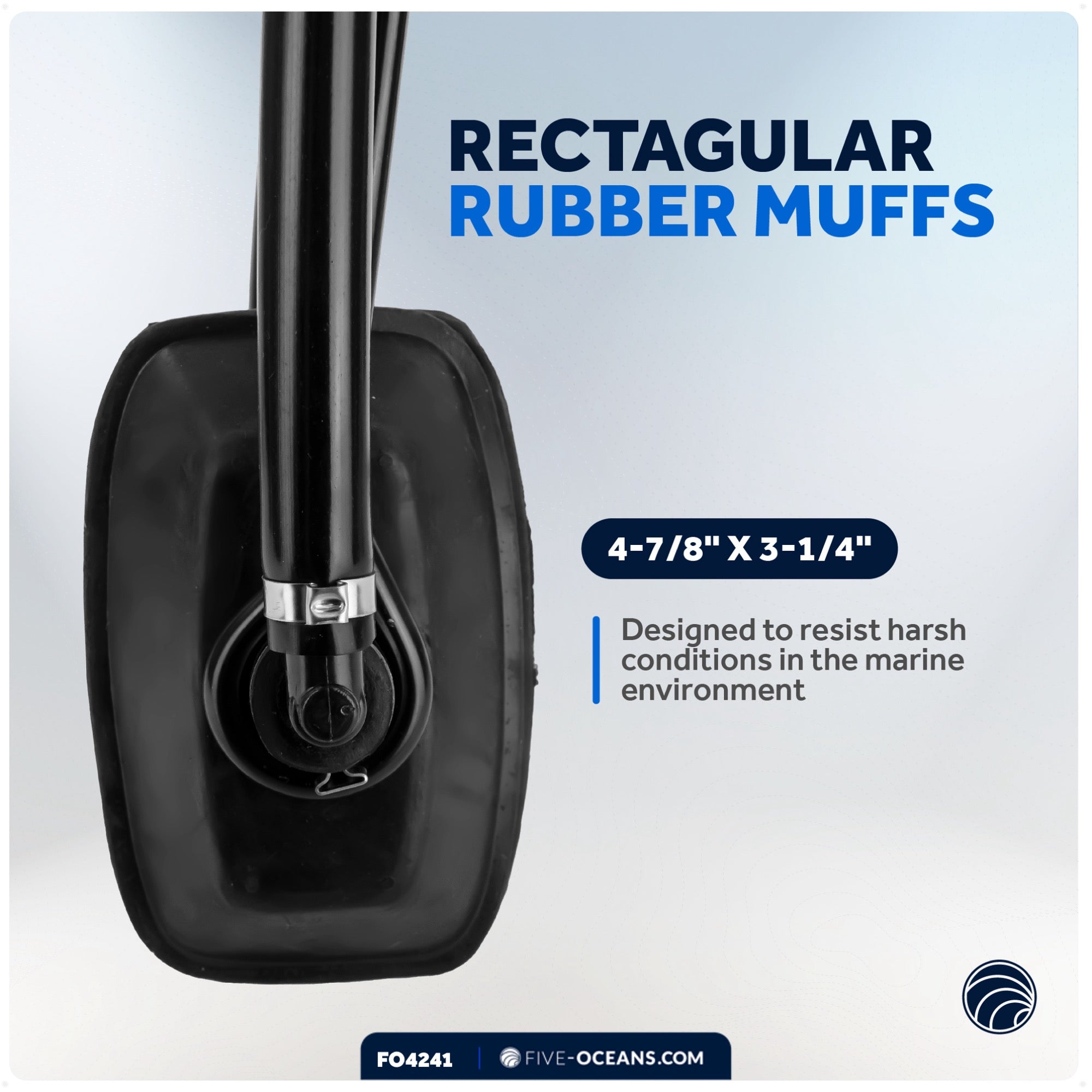 Dual Feed Muff Boat Motor Flusher, Rectangular Muffs - FO4241 - Five Oceans