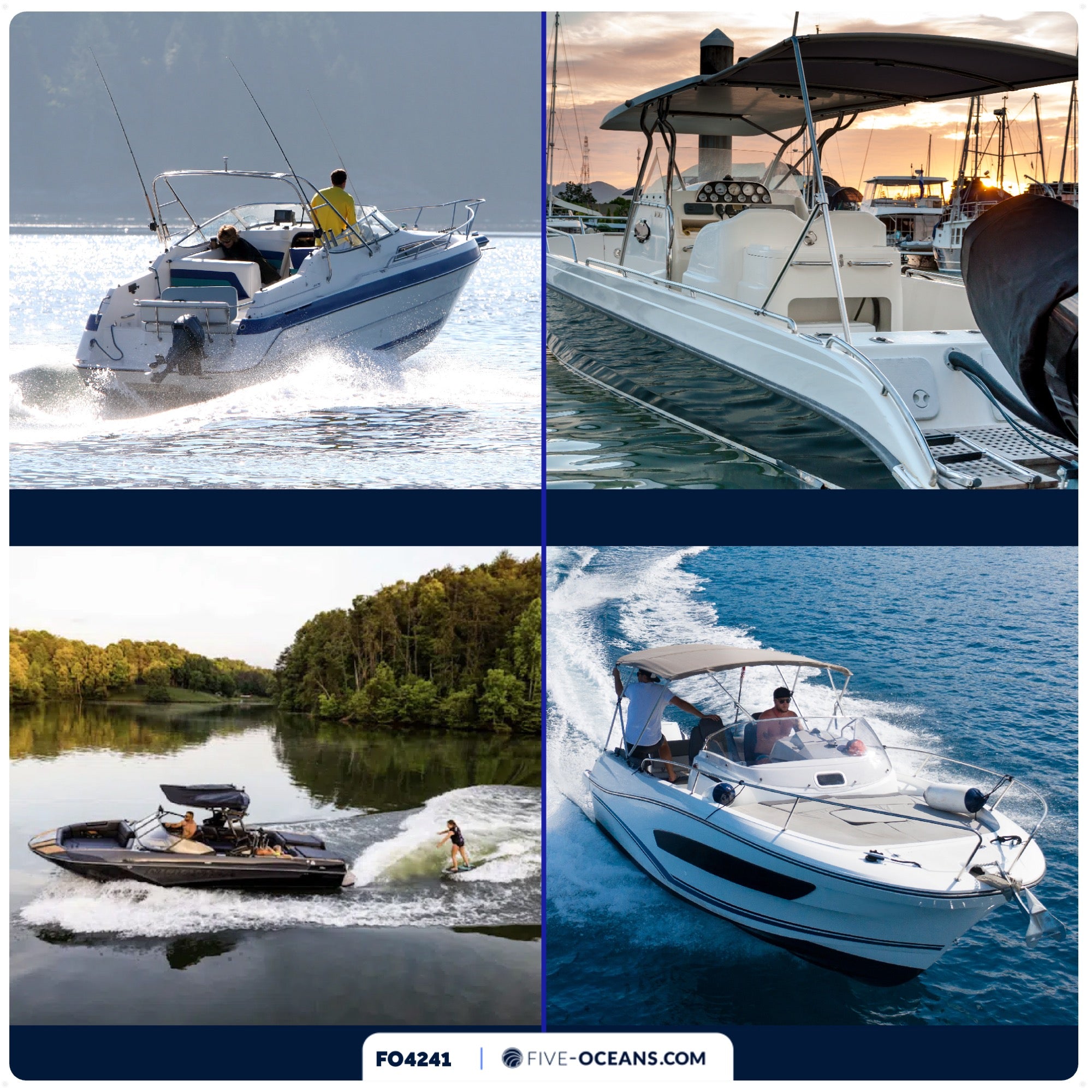 Universal Outboard Motor Flusher, Dual Feed Rectangular Muffs - FO4241 - Five Oceans