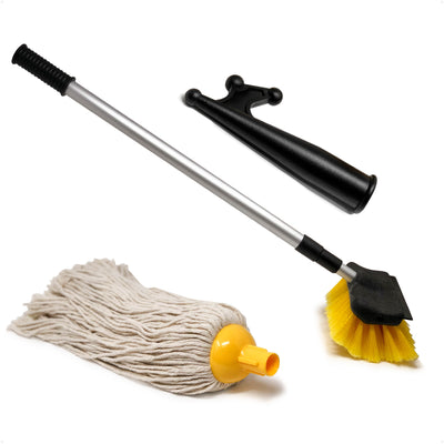Deck Brush with Mop and Hook, Extend from 27"- 64" - FO4264 - Five Oceans