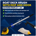 Deck Brush with Mop and Hook, Extend from 27"- 64" - FO4264 - Five Oceans