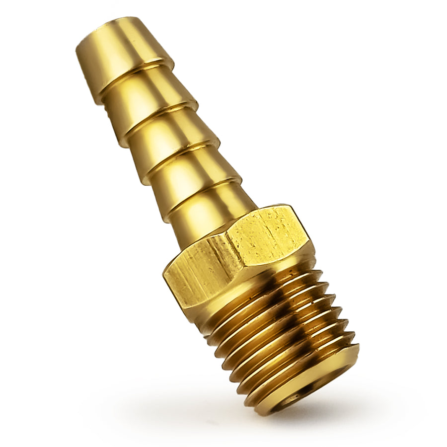 1/4" NPT Universal Fuel Tank Connector, 3/8" Barb Hose, Brass - FO4277 - Five Oceans