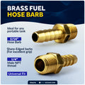 1/4" NPT Universal Fuel Tank Connector, 5/16" Barb Hose, Brass - FO4278 - Five Oceans