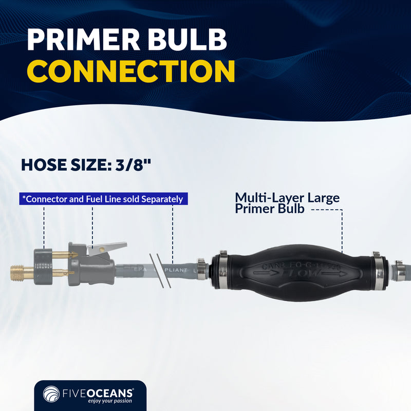 Value pack - Fuel Primer Bulb, 3/8"  Universal, 12-pack  - FO4279-M12 - Five Oceans
