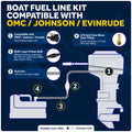 EPA 3/8" Fuel Line Assembly OMC / Johnson / Evinrude Outboards - FO4280-2152-OMC - Five Oceans