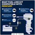 EPA 3/8" Fuel Line Assembly for Mercury Outboards & Tanks (Post-1998) – FO4282 - Five Oceans