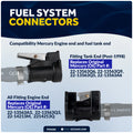 EPA 3/8" Fuel Line Assembly for Mercury Outboards & Tanks (Post-1998) – FO4282 - Five Oceans