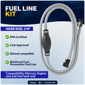 EPA 3/8" Fuel Line Assembly for Mercury Outboards & Tanks (Post-1998) – FO4282 - Five Oceans