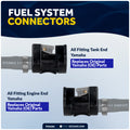 EPA 3/8" Fuel Line Assembly for Yamaha Outboards - FO4285 - Five Oceans