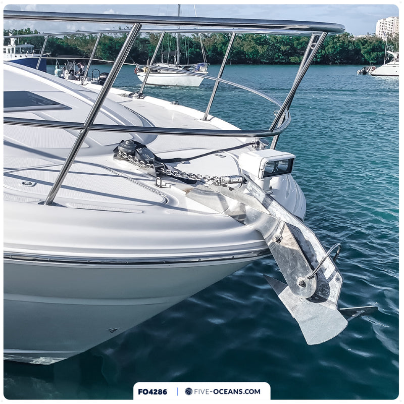 Windlass Anchor Rode, 1/2" x 100' Rope with 1/4" x 15' G4 Galvanized Chain - FO4286 - Five Oceans