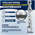 Windlass Anchor Rode, 1/2" 3-Strand Rope with 1/4" HTG4 Galvanized Steel Chain