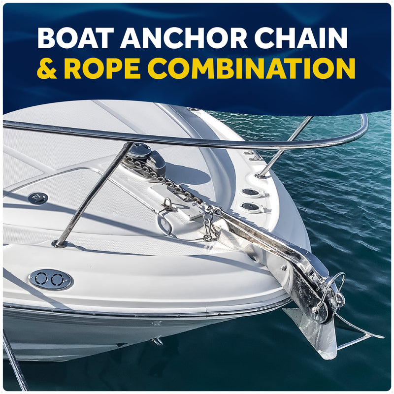 Windlass Anchor Rode, 9/16" 3-Strand Rope with 5/16" HTG4 Galvanized Steel Chain