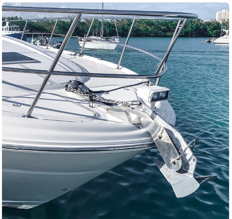 Windlass Anchor Rode, 9/16" 3-Strand Rope with 5/16" x 20' HTG4 Galvanized Steel Chain - Five Oceans