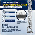 Windlass Anchor Rode, 9/16" 3-Strand Rope with 5/16" HTG4 Galvanized Steel Chain