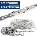 Windlass Anchor Rode, 9/16" 3-Strand Rope with 5/16" HTG4 Galvanized Steel Chain - Five Oceans