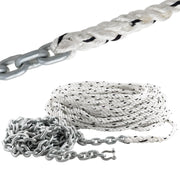 Windlass Anchor Rode, 5/8" x 200' Rope with 3/8" x 20' G4 Galvanized Chain - FO4290 - Five Oceans
