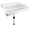 Fish Fillet Table / Cutting Board 17" x 14", Rod Holder Mount, White - FO4298 - Five Oceans