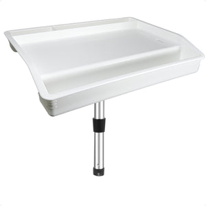 Fish Fillet Table / Cutting Board 17" x 14", Rod Holder Mount, White - FO4298 - Five Oceans