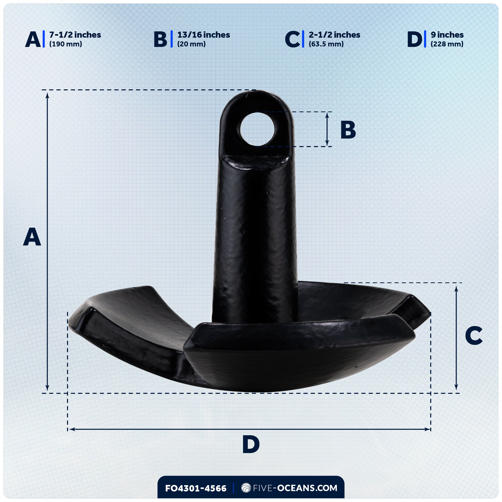 12 Lb. River Anchor Kit – FO4301-4566 - Five Oceans