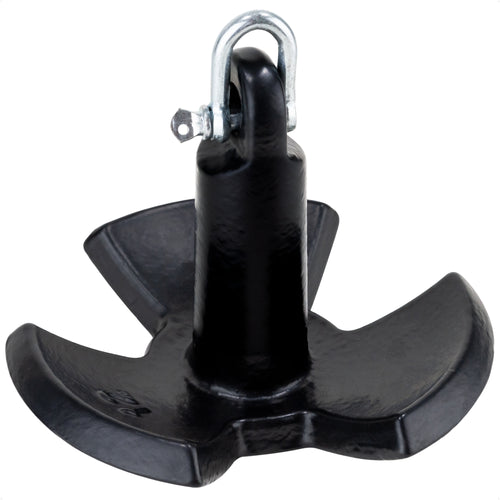 River Anchor, Black, Marine-Grade Vinyl Coated - Five Oceans