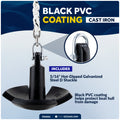 12 Lb. River Anchor, Black, Vinyl Coated - FO4301 - Five Oceans