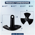 12 Lb. River Anchor, Black, Vinyl Coated - FO4301 - Five Oceans