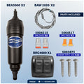 Bennett Marine Electric Trim Tab System 12" x 9", Complete Kit BOLT129, 12V DC - FO4320 - Five Oceans