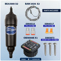 Bennett Marine Electric Trim Tab System 12" x 9", Complete Kit BOLT129, 12V DC - FO4322 - Five Oceans