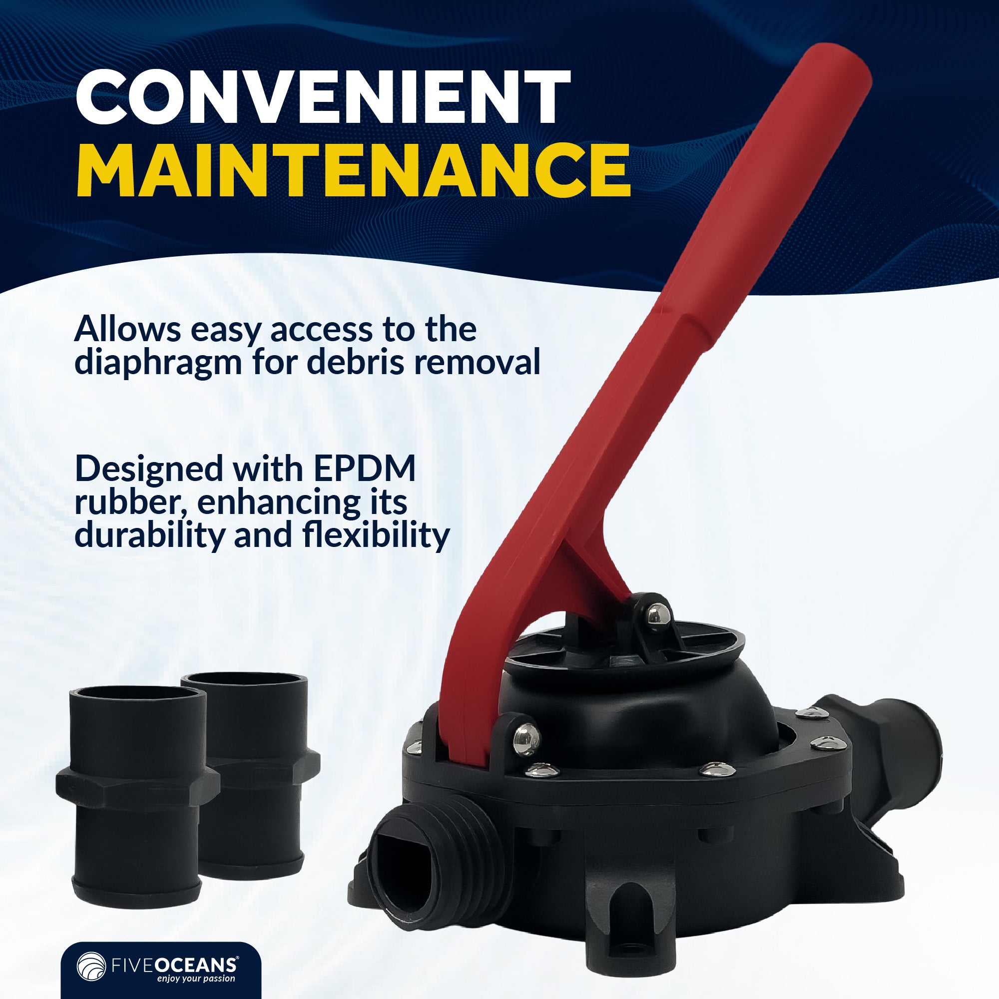 Diaphragm Manual Hand Bilge Pump - 720 GPH - FO4328 - Five Oceans