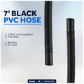 Bilge Pump Plumbing Kit - 7' x 3/4" Black PVC Hose with 2 Clamps & Thru-Hull Fitting - FO4329 - Five Oceans