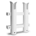 2-Pole Fishing Rod Holders Tubes, White, Wall Mounted