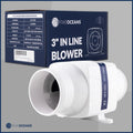 In-Line Bilge Blower, for 3" Interior Diameter Vent, Water Resistant, 12V - FO4333 - Five Oceans