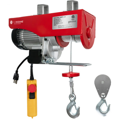 1320 Lb. Electric Hoist with 20Ft Cable Control, 120V AC - FO4338 - Five Oceans