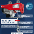 1320 Lb. Electric Hoist with 20Ft Cable Control, 120V AC - FO4338 - Five Oceans