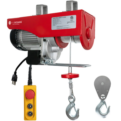 2200 Lb. Electric Hoist with 20Ft Cable Control, 120V AC - FO4339 - Five Oceans