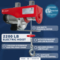 2200 Lb. Electric Hoist with 20Ft Cable Control, 120V AC - FO4339 - Five Oceans