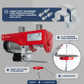 2200 Lb. Electric Hoist with 20Ft Cable Control, 120V AC - FO4339 - Five Oceans