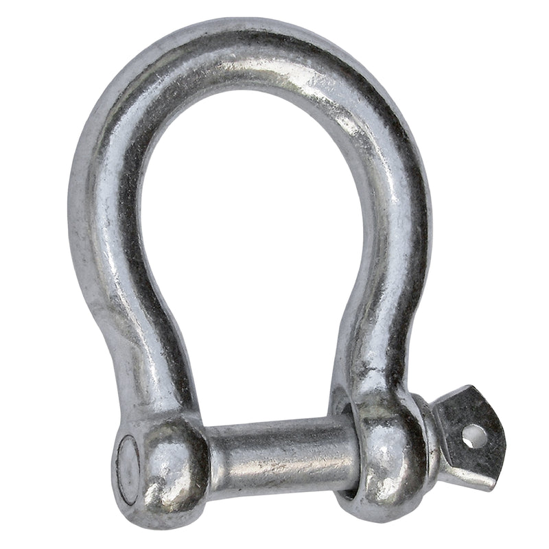 5/16" Screw Pin Bow Anchor Shackle, Galvanized Steel - FO433 - Five Oceans