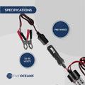 LED Underwater Fishing Light with 17' Power Cord, Green, 10-30V - FO4387 - Five Oceans