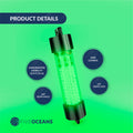 LED Underwater Fishing Light with 17' Power Cord, Green, 10-30V - FO4387 - Five Oceans