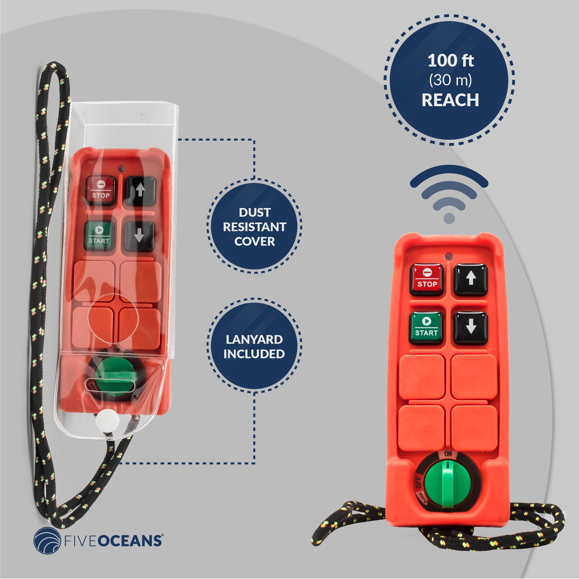 Electric Hoist, 1100 Lb Electric Winch, Wireless Remote Control 110V - FO4402 - Five Oceans