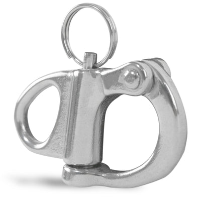 2" Pin Release Snap Shackle with Fixed Eye, AISI316 Stainless Steel - FO441 - Five Oceans