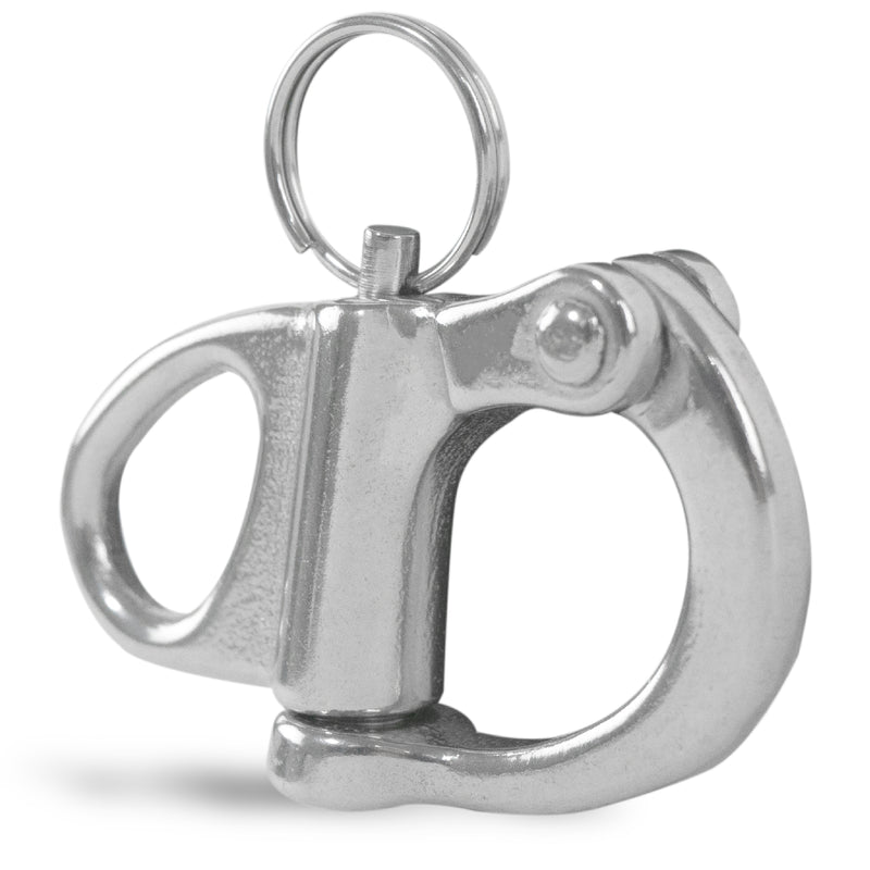 2" Pin Release Snap Shackle with Fixed Eye, AISI316 Stainless Steel - FO441 - Five Oceans