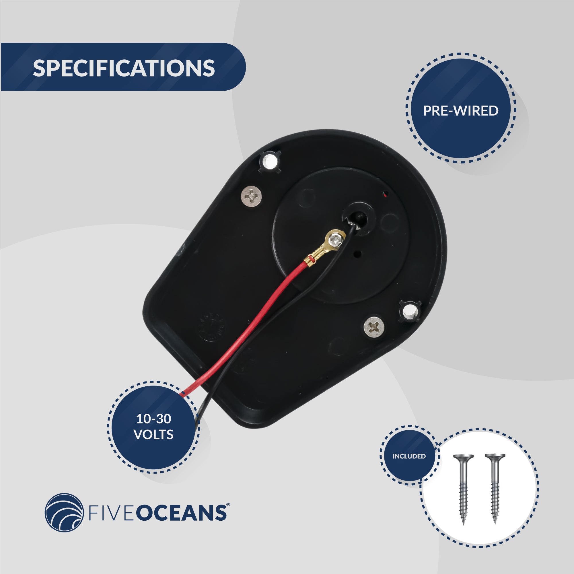 LED Bi-Color & Anchor Navigation Light Kit, 12V DC - 2NM - FO4429-C1 - Five Oceans