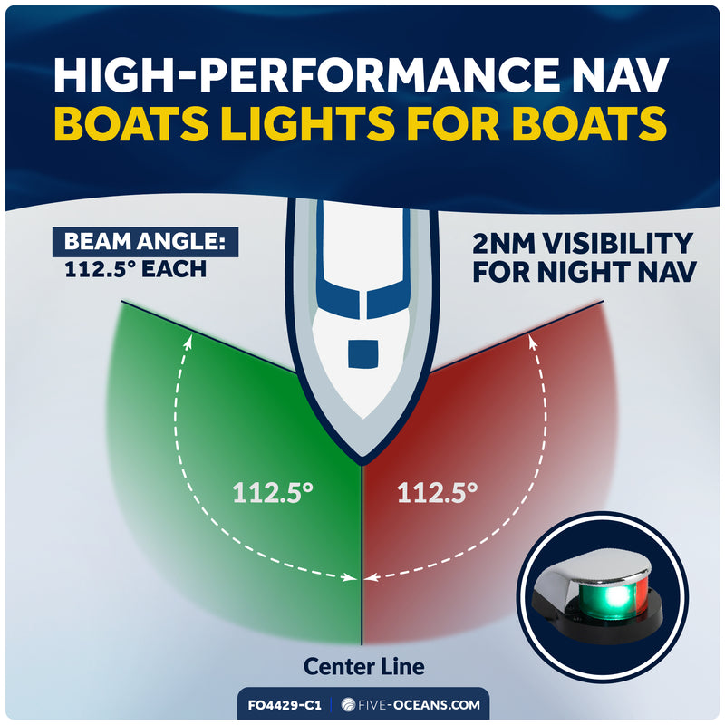LED Bi-Color & Anchor Navigation Light Kit, 12V DC - 2NM