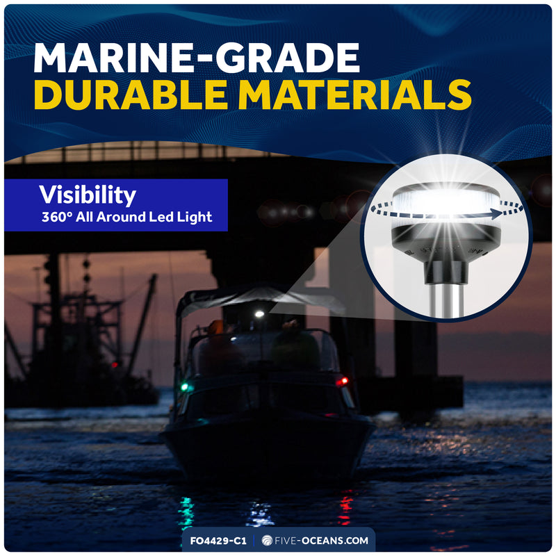 LED Bi-Color & Anchor Navigation Light Kit, 12V DC - 2NM