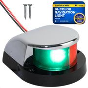 LED Bow Light, Bi-Color Light, 12V, Chrome Plated Zinc Alloy Housing - FO4429 - Five Oceans