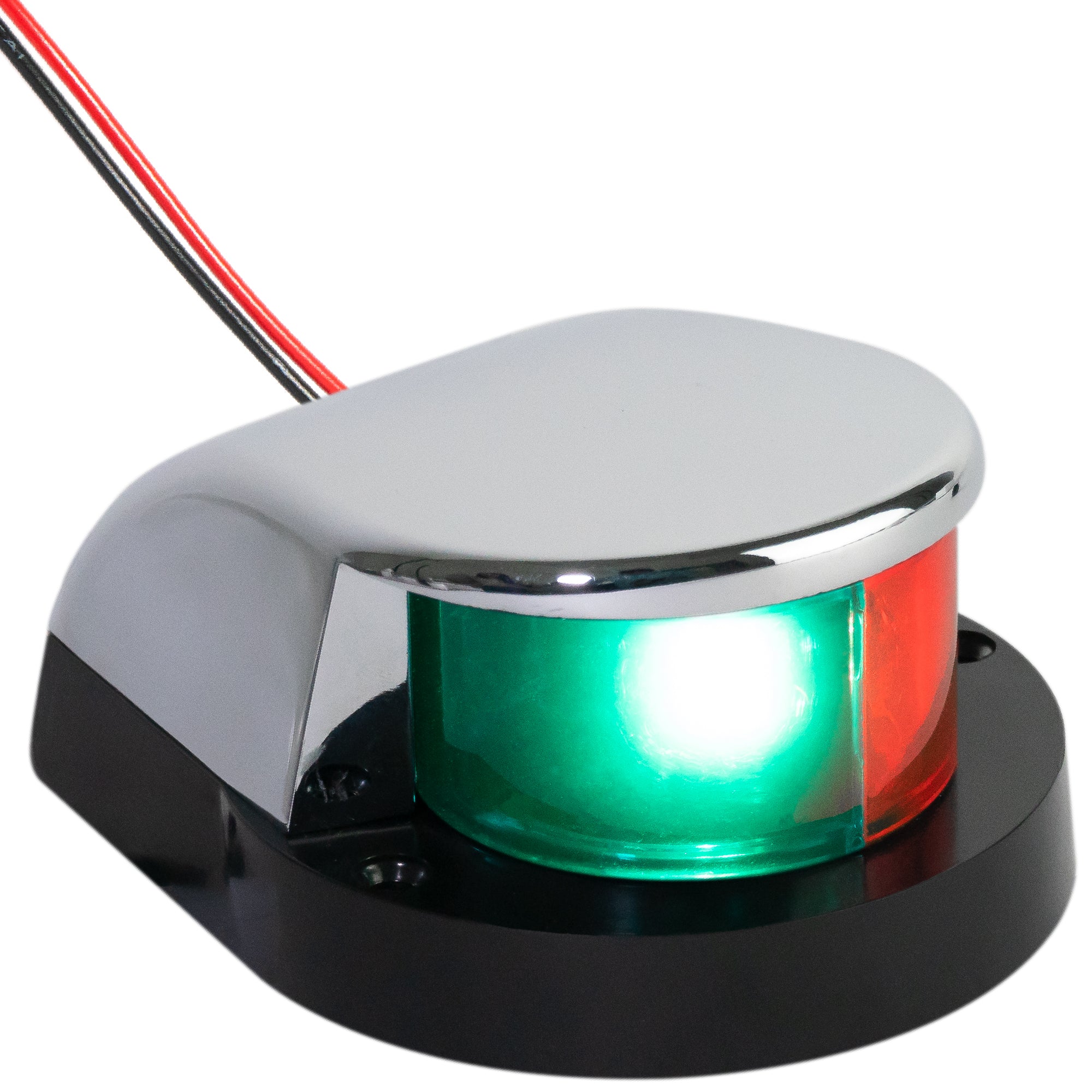 LED Bi-Color Navigation Light, Horizontal Mount 12V DC, 2NM, Silver - FO4429 - Five Oceans
