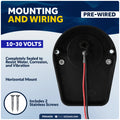 LED Bi-Color Navigation Light, Horizontal Mount 12V DC, 2NM, Silver