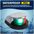 LED Bi-Color Navigation Light, Horizontal Mount 12V DC, 2NM, Silver